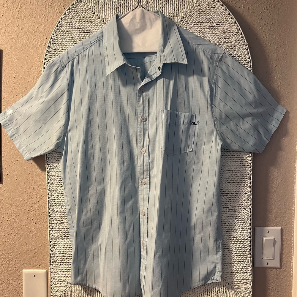 O'Neill Light Blue Pinstripe Casual Shirt